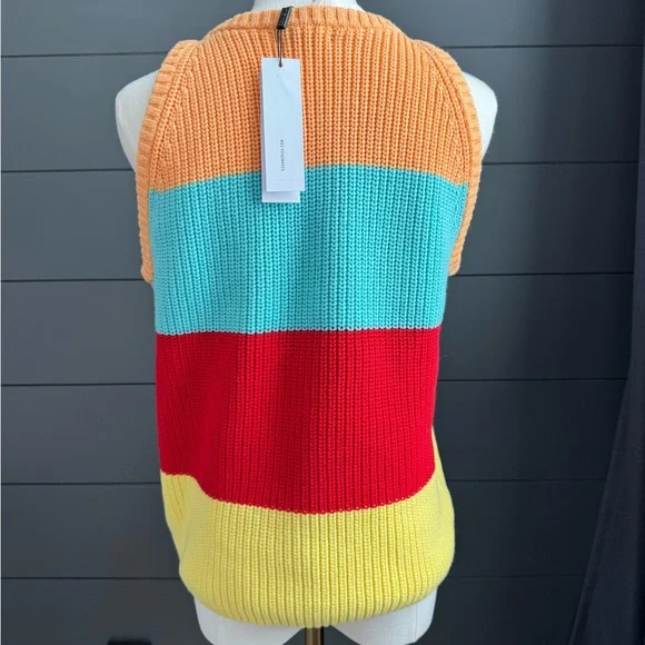 525 America Colorblock Knit Tank Top Summer Colorful Size Medium NWT - Picture 3 of 10